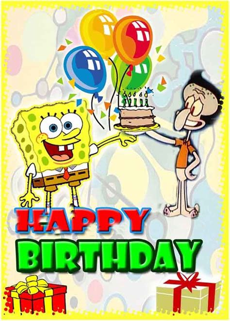 Spongebob 25 Birthday Card Printable